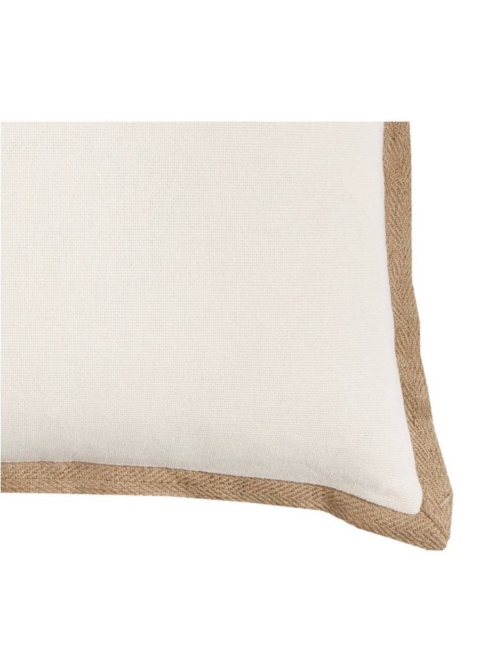 Rizzy Home Jute Canvas 22"x22" Oversized Solid Square Throw Pillow neutral cream - Picture 5 of 11